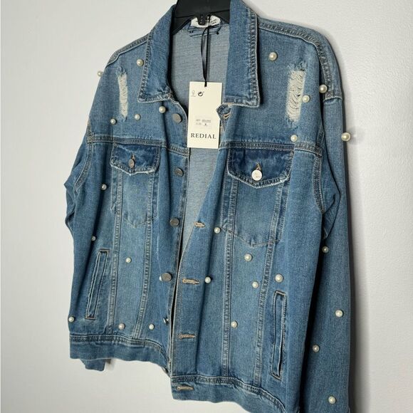 Redial distress denim jacket size medium - Picture 3 of 6